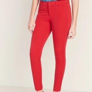Red ankle length jeans